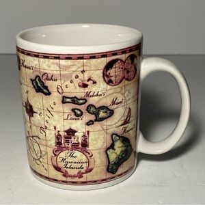 Hawaiian Island Map ABC Store Polynesia Mug Cup 1999 Ron Croci Designs Collector